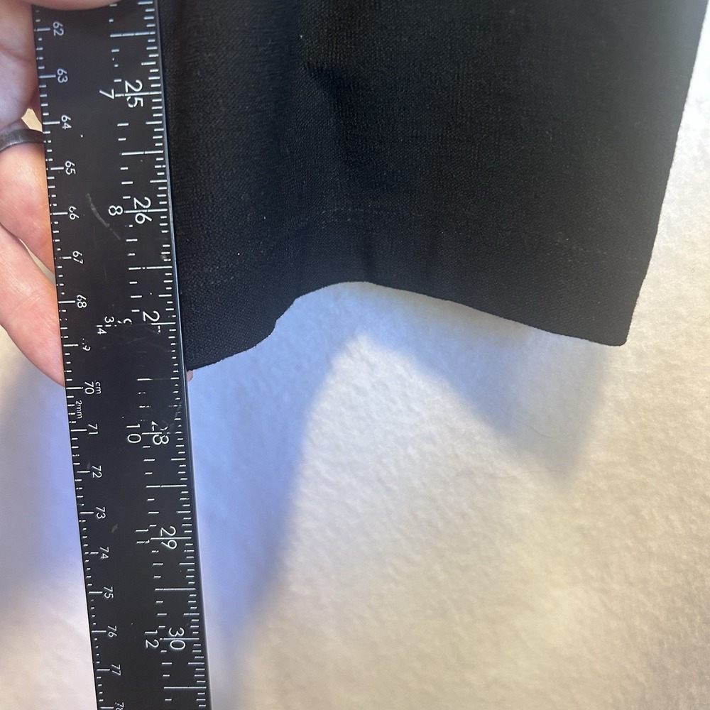 Eileen Fisher Lg. Pants Black Pull On Straight Elastic Waist Viscose Spandex EUC - Picture 4 of 8